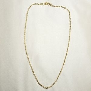 Gold Rope Chain Necklace Unisex Broken